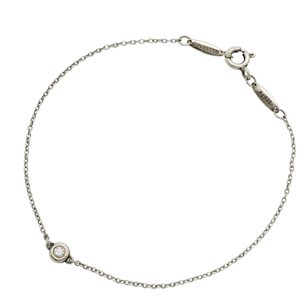 Tiffany & Co. By the Yard Bracelet, 1PD (One Diamond), Sterling Silver 925, W...